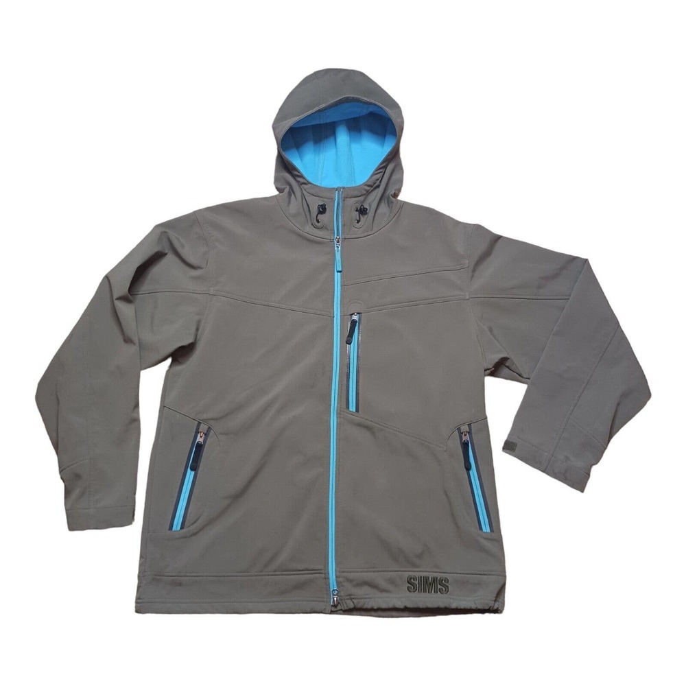Sims Jacket Men's XL Green Full Zip Soft Shell Hooded Snowboard Gorpcore Work